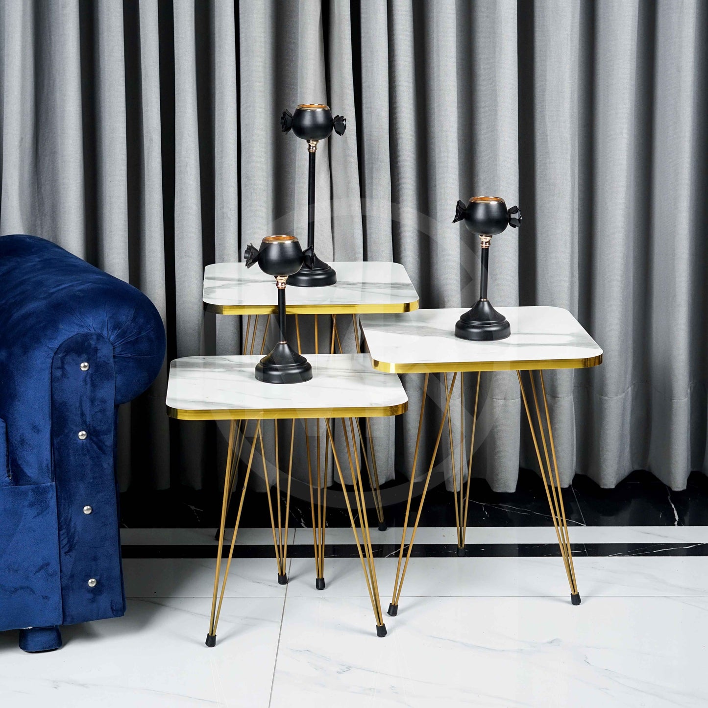 White Nesting Table Set
