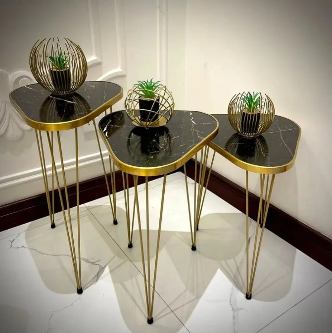 Black Nesting Table Set