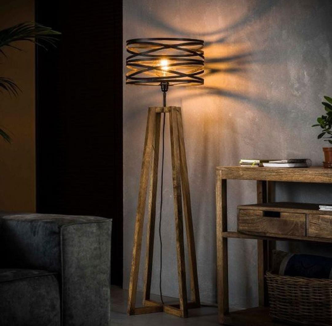 Luna Industrial Tripod Floor Lamp