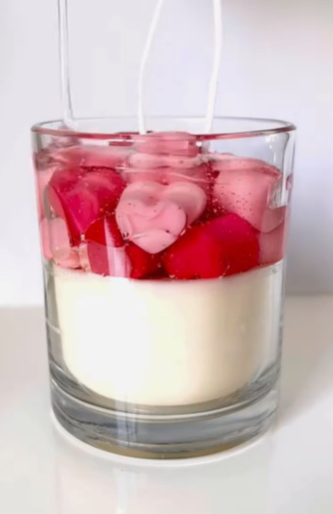 Heart scented candle