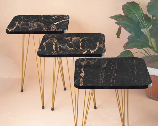 Black Nesting Table Set